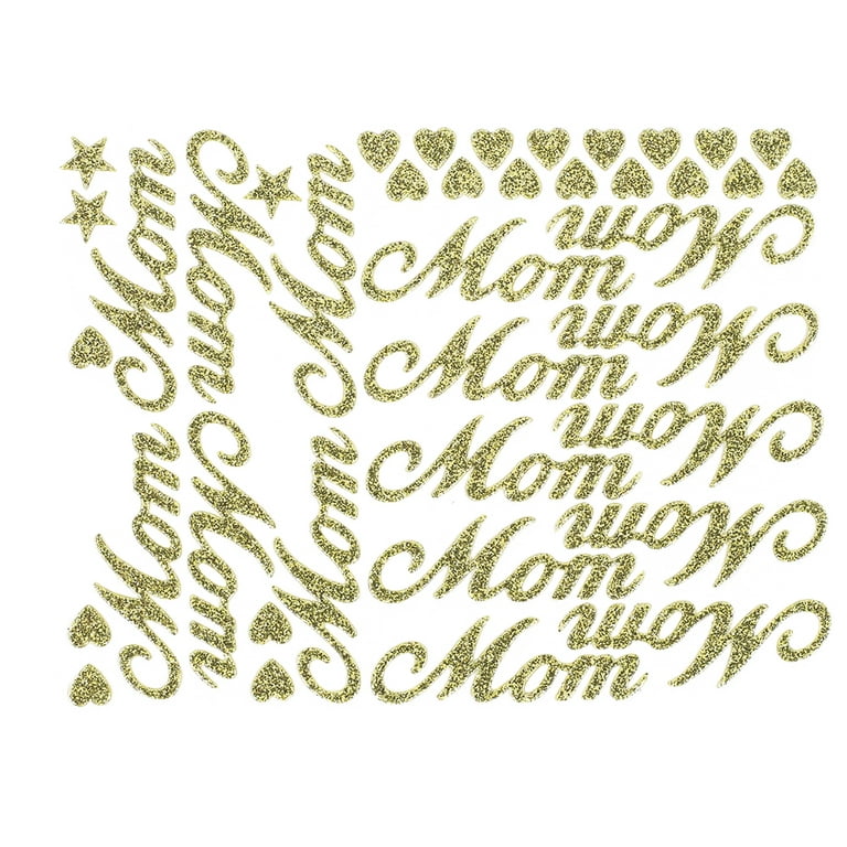 Reliant Ribbon - 64005-035-MOM, Script Word Petit Rd Floral Accessories,  Gold, Std, 1 Piece