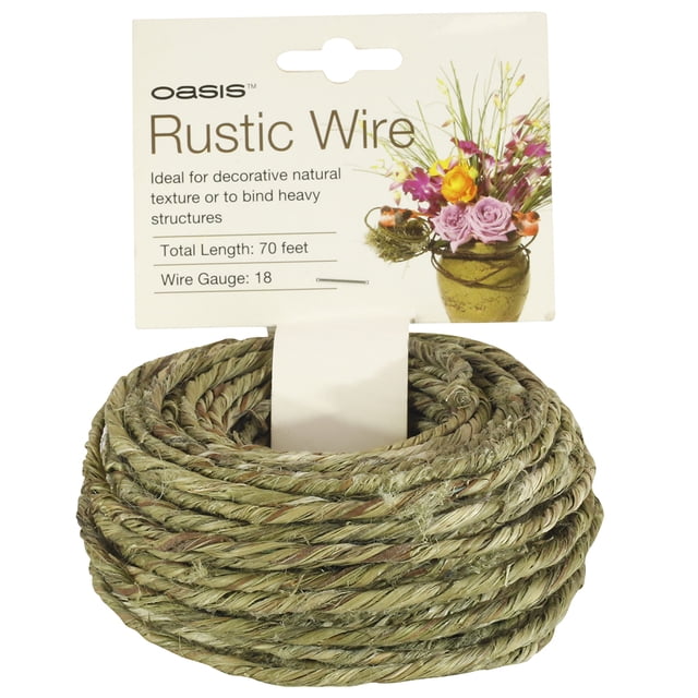 Reliant Ribbon - 67193-044-S5U, Rustic Wire 18 Gauge 70' Rd Floral ...