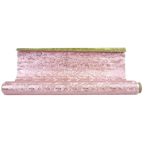 Reliant Ribbon - 67288-061-75X, Cameo Windsor Embossed Poly Foil 20in Rd Floral Accessories, Pink, 20 Inch, 30 Feet