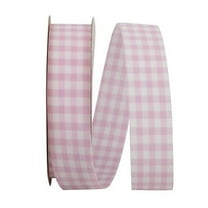 Reliant Ribbon - 7101-168-05J, Gingham Check Ribbon, Powder Pink, 7/8 Inch, 25 Yards