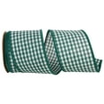 thumbnail image 1 of Reliant Ribbon - 7101M-044-40F, Gingham Check Wired Edge Ribbon, Green, 2-1/2 Inch, 10 Yards, 1 of 1