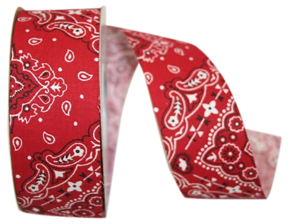 Relena R Ribbons Reliant Ribbon - 77263-065-09H, Bandana West Ribbon, Red, 1-3/8 Inch ...