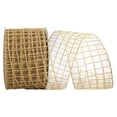 thumbnail image 1 of Reliant Ribbon - 90040W-750-10J, Nature Wire Mesh Wired Edge Ribbon, Natural, 4 Inch, 25 Yards, 1 of 1