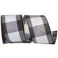 thumbnail image 1 of Reliant Ribbon - 90064W-984-40F, Black/white Jumbo Check Wired Edge Ribbon, Black/white, 2-1/2 Inch, 10 Yards, 1 of 1