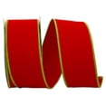 thumbnail image 1 of Reliant Ribbon - 90300W-600-40F, Velvet 2 Side Wired Edge Ribbon, Red/lime, 2-1/2 Inch, 10 Yards, 1 of 1