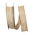 thumbnail image 1 of Reliant Ribbon - 90357W-073-09J, Burlap Poly Wired Edge Ribbon, Tan, 1-1/2 Inch, 25 Yards, 1 of 1