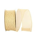 thumbnail image 1 of Reliant Ribbon - 90411W-750-40J, Web Natural Wired Edge Ribbon, Natural, 2-1/2 Inch, 25 Yards, 1 of 1