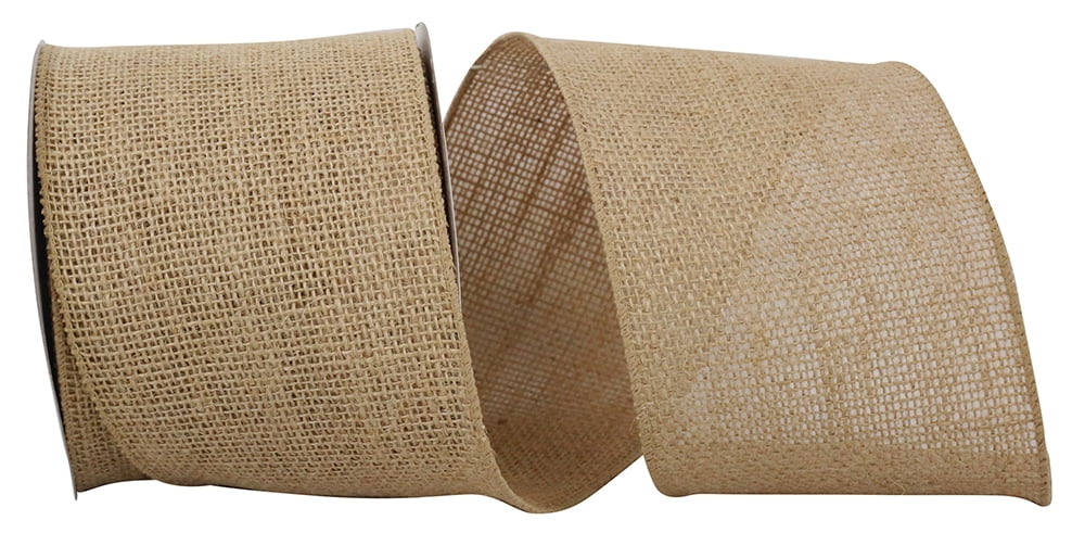 Road Ribbin Reliant Ribbon - 90457W-750-10F, Burlap Glow Wired Edge Rd Ribbon ...