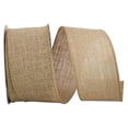 thumbnail image 1 of Reliant Ribbon 90457W-750-40F 2.5 in. 10 Yards Burlap Glow Wired Edge Ribbon, Natural, 1 of 1