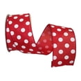 thumbnail image 1 of Reliant Ribbon - 90797W-065-40G, Sweet Dots Red Wired Edge Ribbon, Red, 2-1/2 Inch, 15 Yards, 1 of 1