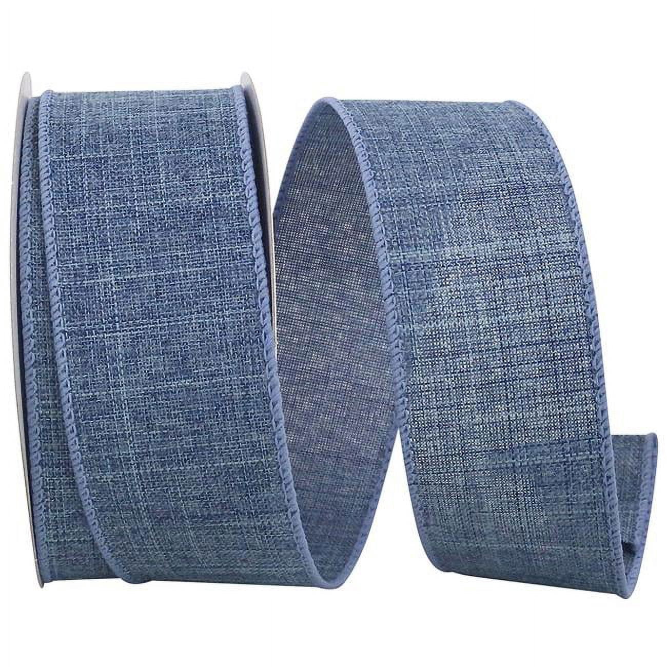 Road Ribbin Reliant Ribbon - 90861W-177-09F, Denim Solid Wired Edge Rd Ribbon ...