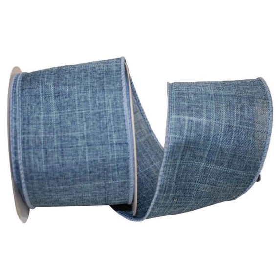 Reliant Ribbon - 90861W-177-40F, Denim Solid Wired Edge Rd Ribbon ...