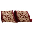 thumbnail image 1 of Reliant Ribbon - 90943W-908-10D, Prescious Filigree Wired Edge Ribbon, Scarlet, 4 Inch, 5 Yards, 1 of 1