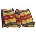 thumbnail image 1 of Reliant Ribbon - 90952W-001-40F, Dupioni Dare Plaid Wired Edge Ribbon, Multi, 2-1/2 Inch, 10 Yards, 1 of 1