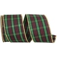 thumbnail image 1 of Reliant Ribbon - 9177M-096-40F, Marquette Plaid 2 We Ribbon, Burgundy/gold, 2-1/2 Inch, 10 Yards, 1 of 1