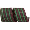 thumbnail image 1 of Reliant Ribbon - 9177M-978-40F, Marquette Plaid 2 We Ribbon, Burgundy/hunter, 2-1/2 Inch, 10 Yards, 1 of 1
