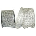 thumbnail image 1 of Reliant Ribbon - 92167W-070-40F, Flex Net Stretch Metallic Wired Edge Ribbon, Silver, 2-1/2 Inch, 10 Yards, 1 of 1