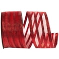thumbnail image 1 of Reliant Ribbon - 92311W-065-09F, Metallic Stripe Value We Ribbon, Red, 1-1/2 Inch, 10 Yards, 1 of 1