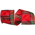 thumbnail image 1 of Reliant Ribbon - 92351W-065-10F, Alford Plaid Wired Edge Ribbon, Red, 4 Inch, 10 Yards, 1 of 1