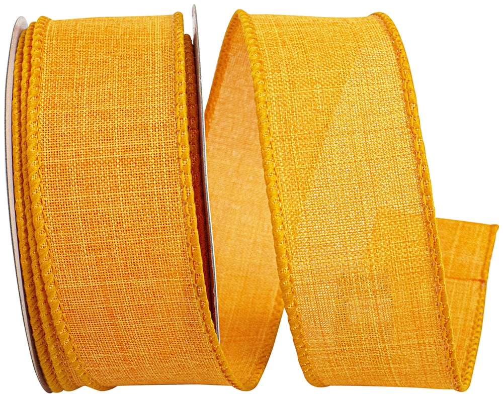 Reliant Ribbon - 92573W-058-09F, Everyday Linen Value Wired Edge Ribbon ...