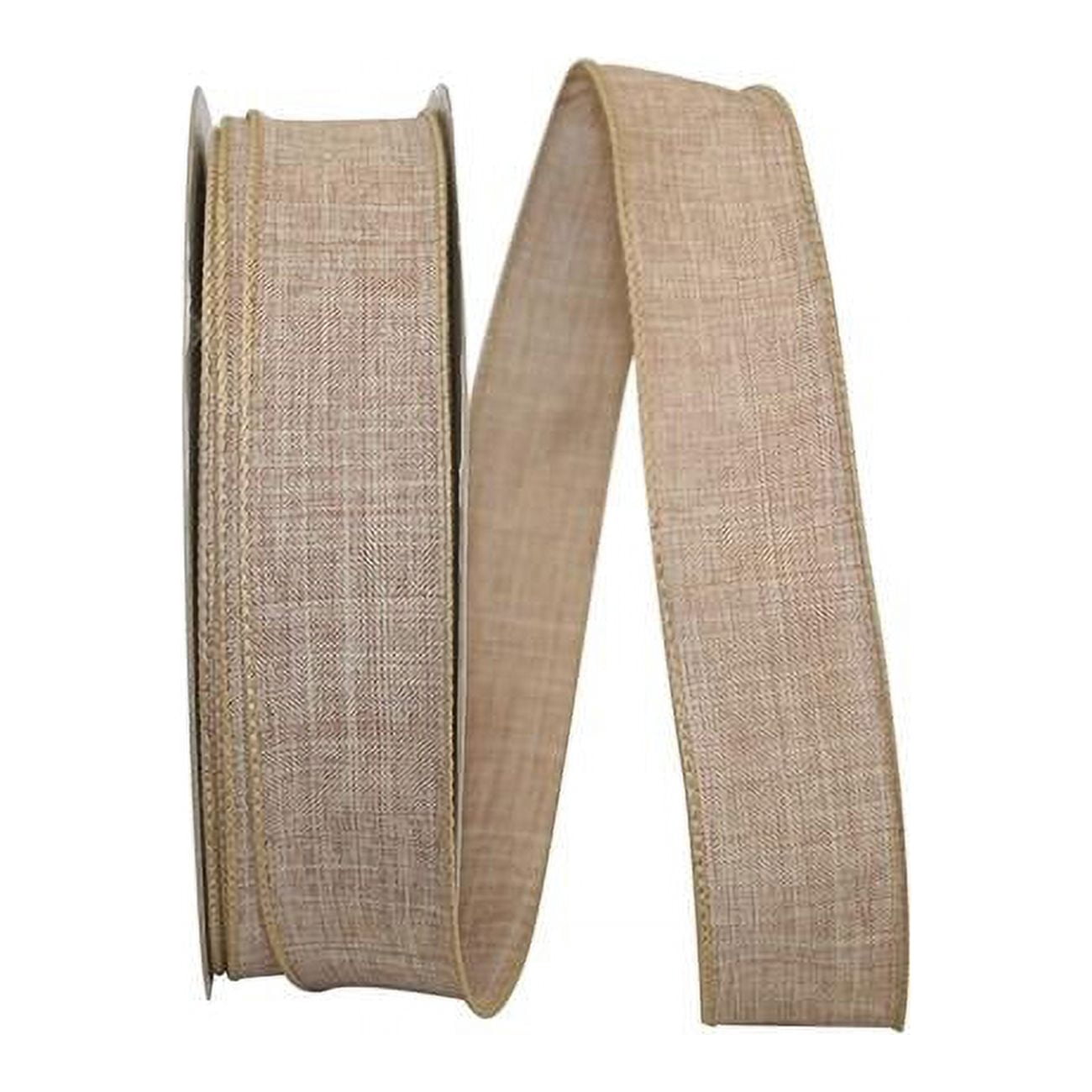 Reliant Ribbon Script Reliant Ribbon - 92573W-750-09K, Everyday Linen Value Wired Edge Ribbon ...