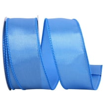 Reliant Ribbon - 92575W-052-09F, Satin Value Wired Edge Ribbon, Light Blue, 1-1/2 Inch, 10 Yards