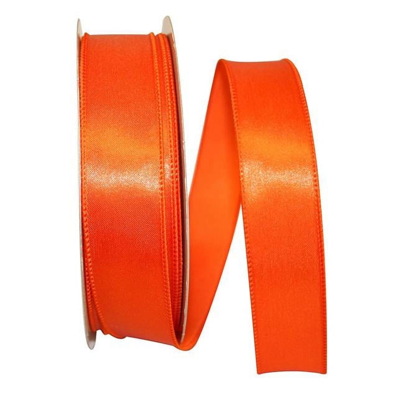 Reliant Ribbon - 92575W-058-09K, Satin Value Wired Edge Ribbon, Orange ...