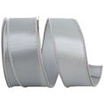 thumbnail image 1 of Reliant Ribbon - 92575W-070-09F, Satin Value Wired Edge Ribbon, Silver, 1-1/2 Inch, 10 Yards, 1 of 1