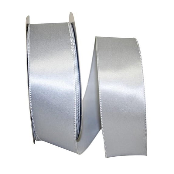 Reliance Ribbon Reliant Ribbon - 92575W-070-40K, Satin Value Wired Edge Ribbon, Silver ...