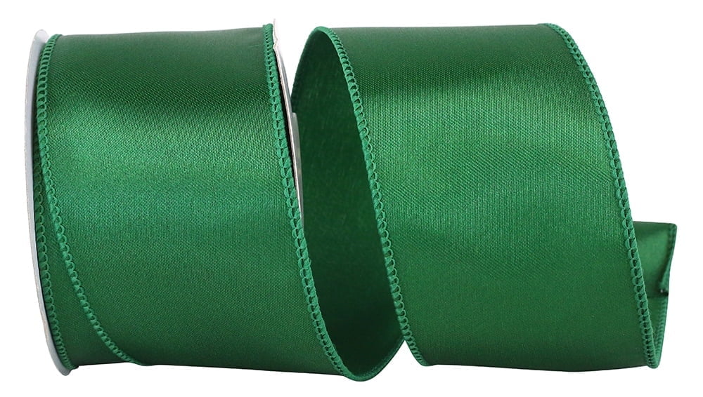 Reliance Ribbon Reliant Ribbon - 92575W-510-40F, Satin Value Wired Edge Ribbon, Emerald ...