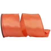 Reliant Ribbon - 92575W-907-40F, Satin Value Wired Edge Ribbon, Coral, 2-1/2 Inch, 10 Yards