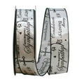 thumbnail image 1 of Reliant Ribbon - 92610W-982-09J, Words Of Sympathy We Rd Ribbon, White/black, 1-1/2 Inch, 25 Yards, 1 of 1