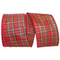 thumbnail image 1 of Reliant Ribbon - 92683W-065-10K, Plaid Multi Classic Value Wired Edge Ribbon, Red, 4 Inch, 50 Yards, 1 of 1