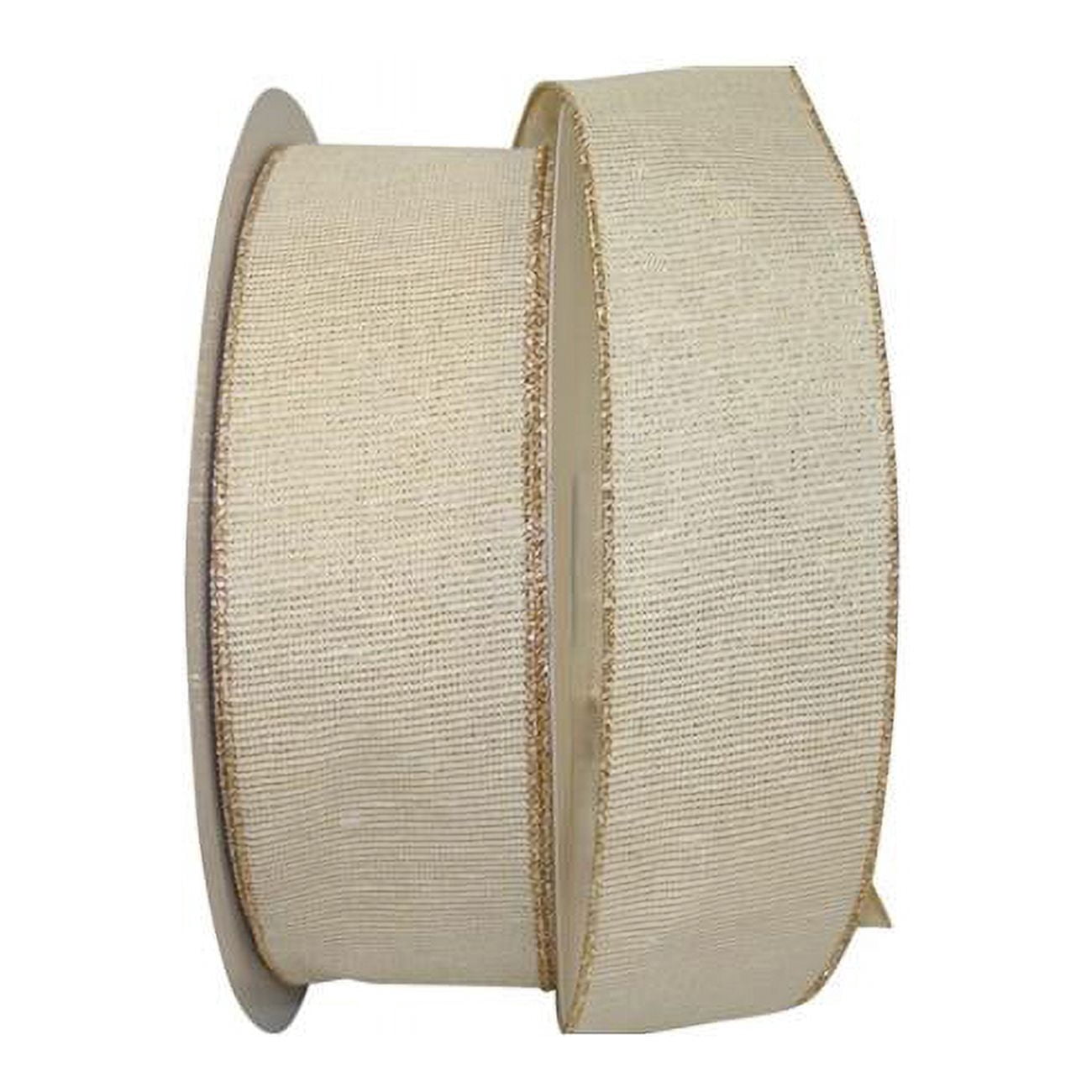 Reliant Ribbon - 92696W-992-40K, Linen Glimmer Harmony Value Wired Edge ...