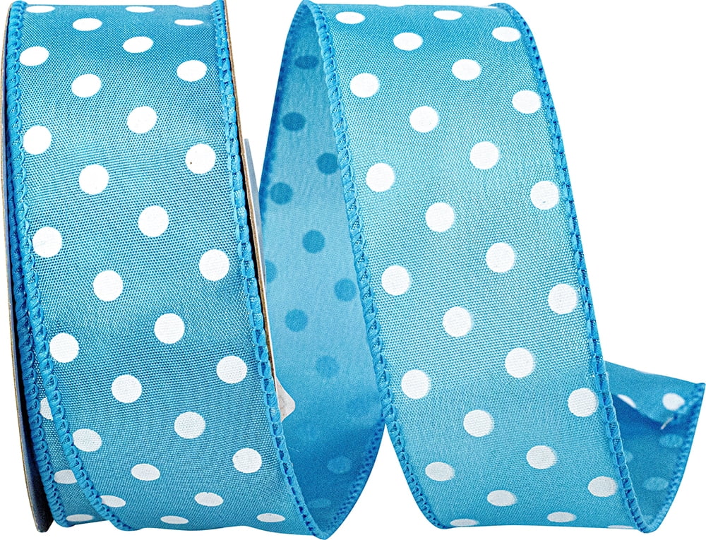 Reliant Ribbon - 92839W-913-09F, Satin Striking Dots Value Wired Edge ...
