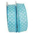 thumbnail image 1 of Reliant Ribbon - 92839W-913-09K, Satin Striking Dots Value Wired Edge Ribbon, Turquoise, 1-1/2 Inch, 50 Yards, 1 of 1