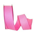 thumbnail image 1 of Reliant Ribbon - 92841W-904-40K, Saddle Stitch Check Linen Value Wired Ed Ribbon, Hot Pink, 2-1/2 Inch, 50 Yards, 1 of 1
