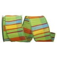 thumbnail image 1 of Reliant Ribbon - 92867W-044-40F, Citrus Life Plaid Wired Edge Ribbon, Green, 2-1/2 Inch, 10 Yards, 1 of 1