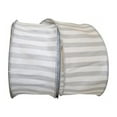 thumbnail image 1 of Reliant Ribbon - 92887W-900-40F, Cabana Stripe Dupioni Wired Edge Ribbon, Grey, 2-1/2 Inch, 10 Yards, 1 of 1