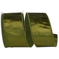thumbnail image 1 of Reliant Ribbon - 92898W-589-40F, Designer Plush Velvet Elite Wire Edge Ribbon, Olive, 2-1/2 Inch, 10 Yards, 1 of 1