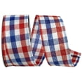 thumbnail image 1 of Reliant Ribbon - 92911W-001-09F, Check Americana Wired Edge Rd Ribbon, Multi, 1-1/2 Inch, 10 Yards, 1 of 1