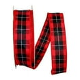 thumbnail image 1 of Reliant Ribbon - 92968W-937-09K, Mountain Buffalo Check Value Wired Edge Ribbon, Red/black, 1-1/2 Inch, 50 Yards, 1 of 1