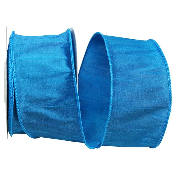 Reliant Ribbon - 92975W-050-40F, Dupioni Supreme Wired Edge Ribbon, Royal, 2-1/2 Inch, 10 Yards