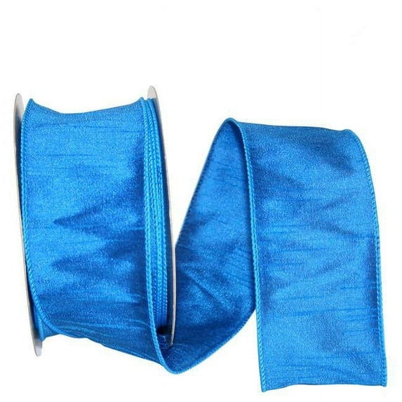 Reliant Ribbon - 92975W-050-40H, Dupioni Supreme Wired Edge Ribbon, Royal, 2-1/2 Inch, 20 Yards