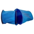 thumbnail image 1 of Reliant Ribbon - 92975W-053-10F, Dupioni Supreme Wired Edge Ribbon, Blue, 4 Inch, 10 Yards, 1 of 1