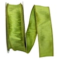 thumbnail image 1 of Reliant Ribbon - 92975W-535-09H, Dupioni Supreme Wired Edge Ribbon, Green Grass, 1-1/2 Inch, 20 Yards, 1 of 1