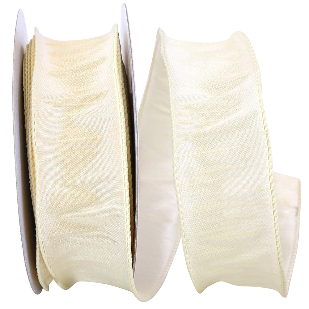 Cdf Ribbon Reliant Ribbon - 92975W-810-09F, Dupioni Supreme Wired Edge Ribbon ...