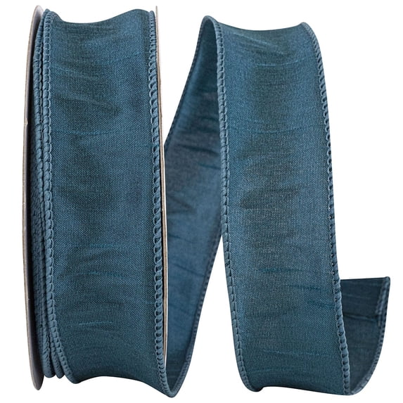 Reliant Ribbon - 92975W-915-09H, Dupioni Supreme Wired Edge Ribbon, Jade, 1-1/2 Inch, 20 Yards