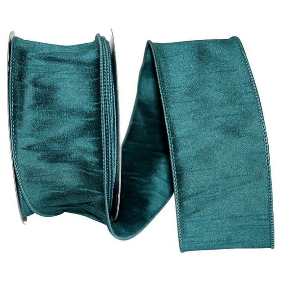 Reliant Ribbon - 92975W-915-40H, Dupioni Supreme Wired Edge Ribbon, Jade, 2-1/2 Inch, 20 Yards