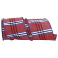 thumbnail image 1 of Reliant Ribbon - 93098W-653-10F, Plaid Americana Dupioni Wired Edge Ribbon, Red/white/blue, 4 Inch, 10 Yards, 1 of 1